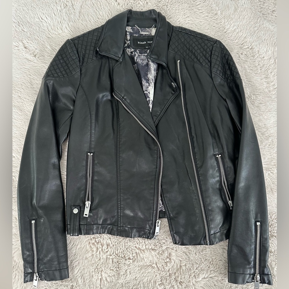 Faux leather jacket